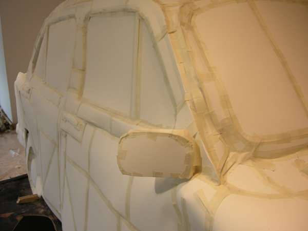 Destruction on an Ambassador car
