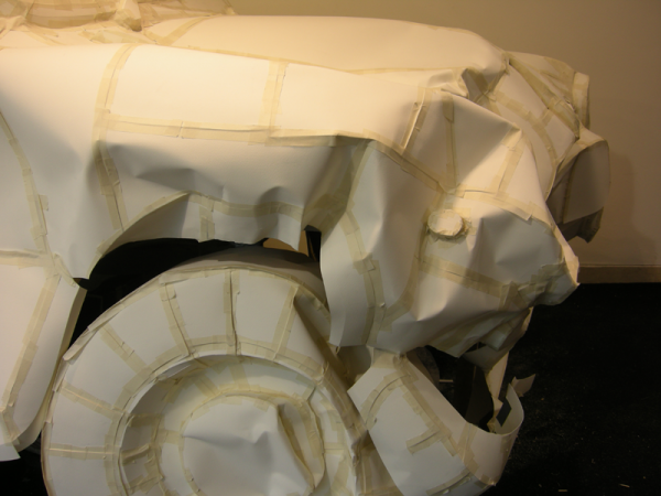 Destruction on an Ambassador car